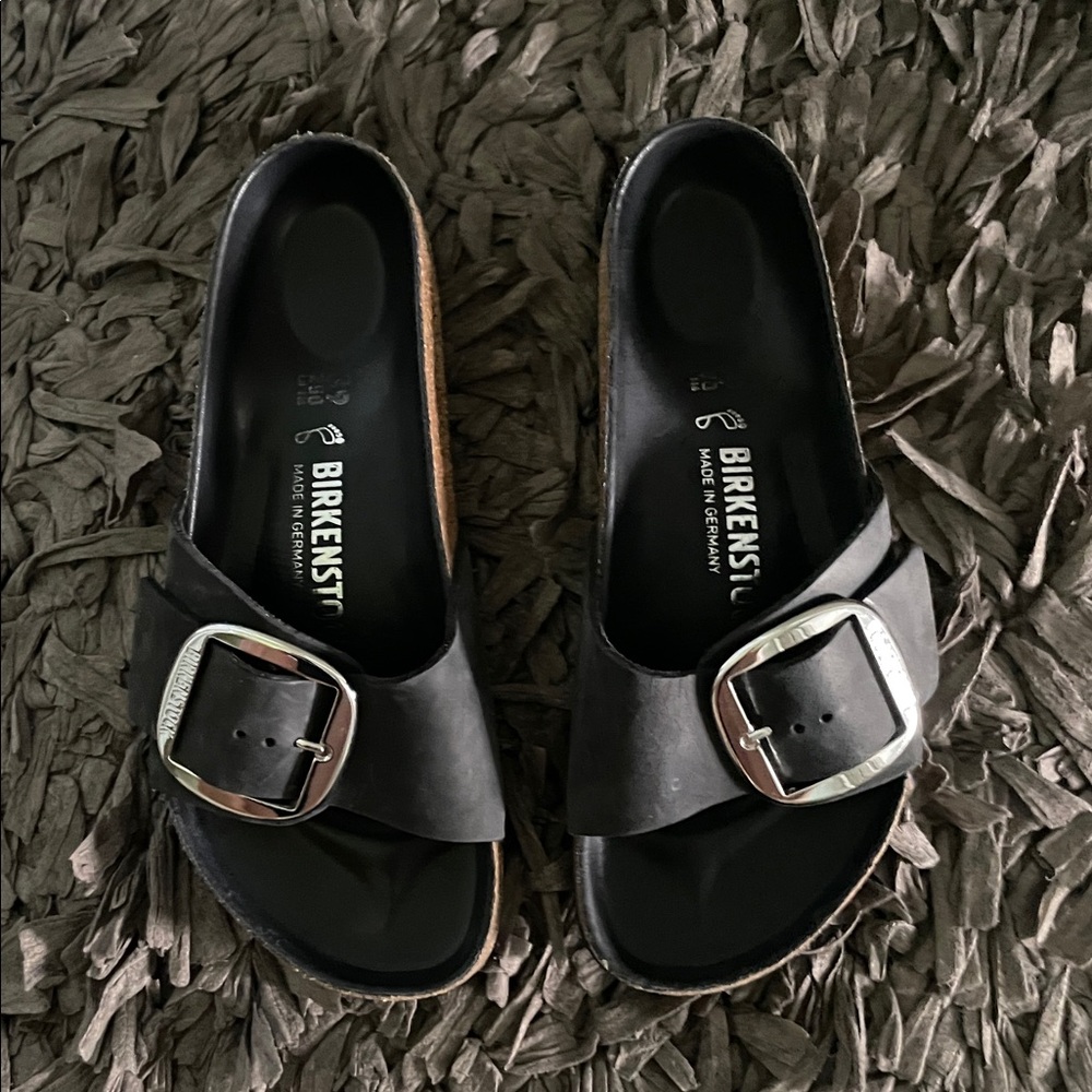 Birkenstock Black Buckle Sandals
